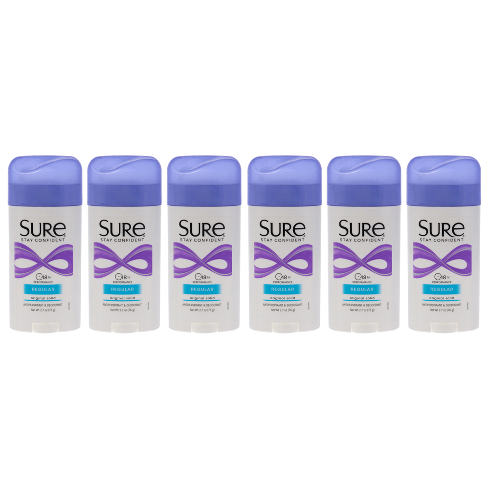 Sure Original Solid Anti-Perspirant Deodorant - Regular - Pack of 6